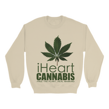 Load image into Gallery viewer, Rastafari JAMS Reggae Radio - iHeart Cannabis (LIGHT colored) Sweatshirts