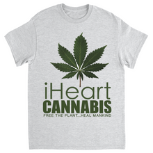 Load image into Gallery viewer, Rastafari JAMS Reggae Radio - iHeart Cannabis (LIGHT colored) T-Shirts