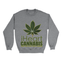 Load image into Gallery viewer, Rastafari JAMS Reggae Radio - iHeart Cannabis (DARK colored) Sweatshirts