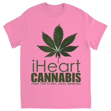 Load image into Gallery viewer, Rastafari JAMS Reggae Radio - iHeart Cannabis (LIGHT colored) T-Shirts
