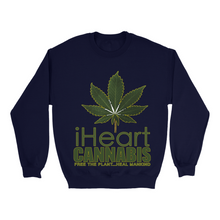 Load image into Gallery viewer, Rastafari JAMS Reggae Radio - iHeart Cannabis (DARK colored) Sweatshirts