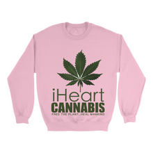 Load image into Gallery viewer, Rastafari JAMS Reggae Radio - iHeart Cannabis (LIGHT colored) Sweatshirts
