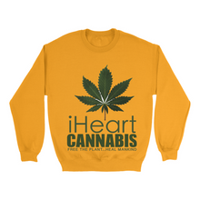 Load image into Gallery viewer, Rastafari JAMS Reggae Radio - iHeart Cannabis (LIGHT colored) Sweatshirts