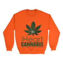 Load image into Gallery viewer, Rastafari JAMS Reggae Radio - iHeart Cannabis (LIGHT colored) Sweatshirts