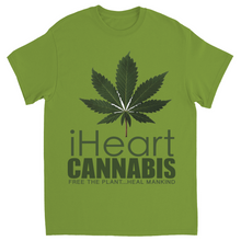 Load image into Gallery viewer, Rastafari JAMS Reggae Radio - iHeart Cannabis (LIGHT colored) T-Shirts
