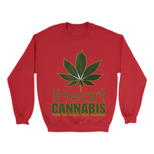 Load image into Gallery viewer, Rastafari JAMS Reggae Radio - iHeart Cannabis (DARK colored) Sweatshirts