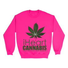 Load image into Gallery viewer, Rastafari JAMS Reggae Radio - iHeart Cannabis (LIGHT colored) Sweatshirts