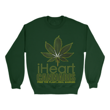 Load image into Gallery viewer, Rastafari JAMS Reggae Radio - iHeart Cannabis (DARK colored) Sweatshirts
