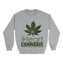 Load image into Gallery viewer, Rastafari JAMS Reggae Radio - iHeart Cannabis (LIGHT colored) Sweatshirts