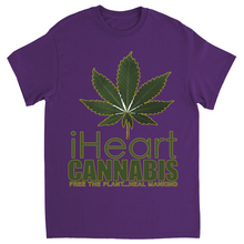Load image into Gallery viewer, Rastafari JAMS Reggae Radio - iHeart Cannabis (DARK Colored) T-Shirts