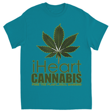 Load image into Gallery viewer, Rastafari JAMS Reggae Radio - iHeart Cannabis (DARK Colored) T-Shirts