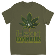 Load image into Gallery viewer, Rastafari JAMS Reggae Radio - iHeart Cannabis (DARK Colored) T-Shirts