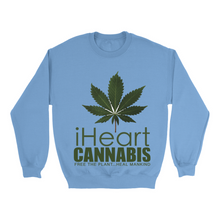 Load image into Gallery viewer, Rastafari JAMS Reggae Radio - iHeart Cannabis (LIGHT colored) Sweatshirts