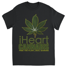 Load image into Gallery viewer, Rastafari JAMS Reggae Radio - iHeart Cannabis (DARK Colored) T-Shirts