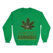 Load image into Gallery viewer, Rastafari JAMS Reggae Radio - iHeart Cannabis (DARK colored) Sweatshirts