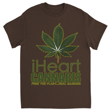 Load image into Gallery viewer, Rastafari JAMS Reggae Radio - iHeart Cannabis (DARK Colored) T-Shirts