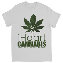 Load image into Gallery viewer, Rastafari JAMS Reggae Radio - iHeart Cannabis (LIGHT colored) T-Shirts