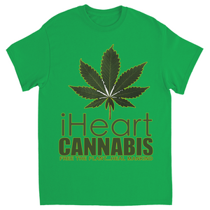 Rastafari JAMS Reggae Radio - iHeart Cannabis (DARK Colored) T-Shirts