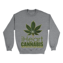 Load image into Gallery viewer, Rastafari JAMS Reggae Radio - iHeart Cannabis (DARK colored) Sweatshirts
