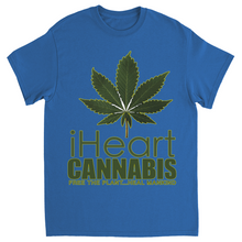 Load image into Gallery viewer, Rastafari JAMS Reggae Radio - iHeart Cannabis (DARK Colored) T-Shirts

