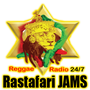 Rastafari JAMS Reggae Radio at RastafariJAMS.com Logo