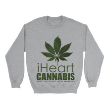 Load image into Gallery viewer, Rastafari JAMS Reggae Radio - iHeart Cannabis (LIGHT colored) Sweatshirts
