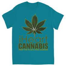 Load image into Gallery viewer, Rastafari JAMS Reggae Radio - iHeart Cannabis (DARK Colored) T-Shirts
