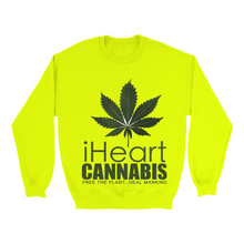 Load image into Gallery viewer, Rastafari JAMS Reggae Radio - iHeart Cannabis (LIGHT colored) Sweatshirts
